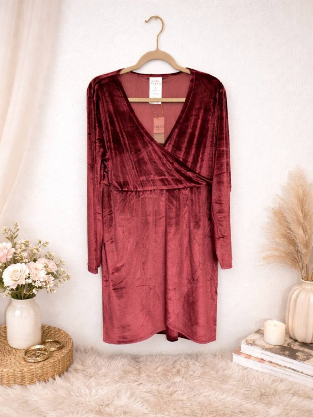 New With Tags Pink Velour Dress